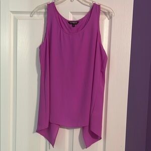 Express Pink Asymmetrical Sleeveless Tank Top